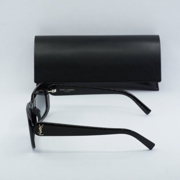 Final Price! Saint Laurent SLM130 002 Shiny Black Sunglasses - Picture 7 of 11